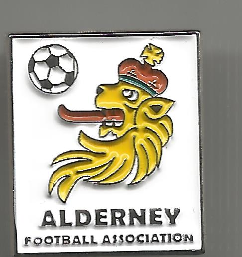 Pin Fussballverband Alderney weiss